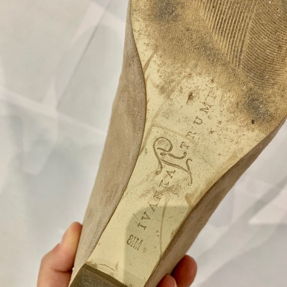 Ivanka Trump Linear Dark Suede Wedges - Picture 8 of 8